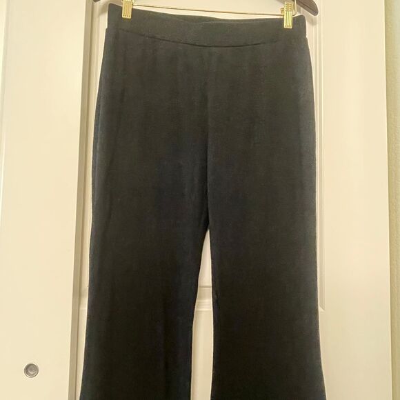 Express Women's High Waisted Ribbed Cozy Knit Pull On Wide Leg Pant Size M - Picture 6 of 9